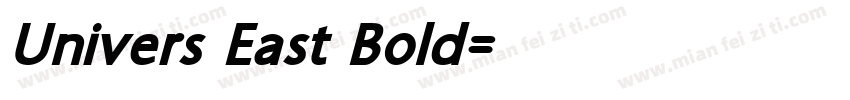 Univers East Bold字体转换